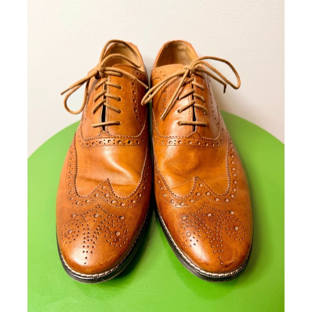 Cole Haan Mens Cambridge Oxford Wingtip Dress Shoes C12915 Brown Leather Size 11